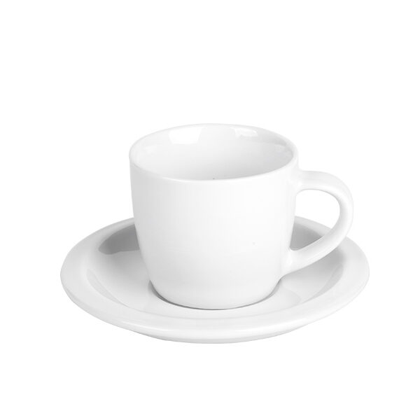 MOMENTO MINI, porcelanska šolja i tacna za „espresso“ kafu, 100 ml, bela