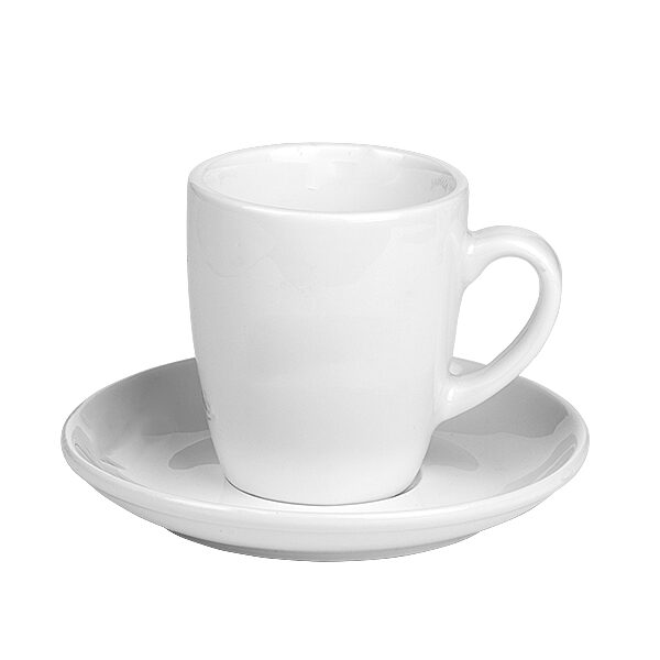 LUNGO, porcelanska šolja i tacna za „cappuccino“ kafu, 150 ml, bela